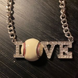 Baseball Necklace and Earring Set